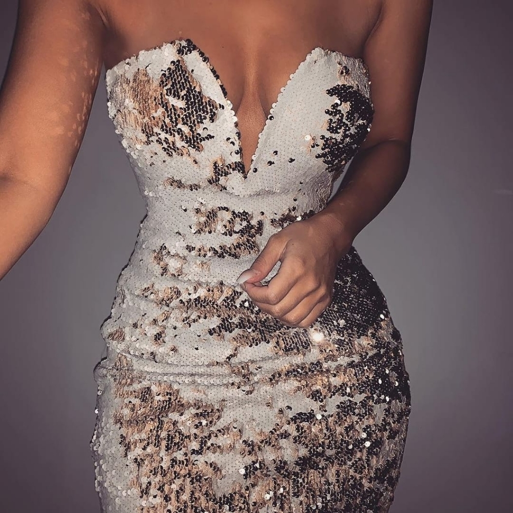 Jluxlabel Midi Dual Sequin Dress